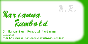 marianna rumbold business card